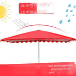 Outdoor Umbrella Sunshade Umbrella Courtyard Umbrella Square Courtyard Inclined Umbrella Folding Commercial Umbrella 2.5x2.9m (Umbrella Six Bones)