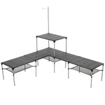 Outdoor Portable Folding Tables And Chairs Ultra Light Aluminum Alloy Picnic Table Camping Self Driving Barbecue Table