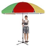 Outdoor Sunshade Umbrella Sun Umbrella Beach Umbrella Large Stall Umbrella Ground Stall Umbrella Advertising Umbrella Custom Printed 3m Double Bone 2.2m Double Bone Silver Tape Color