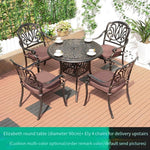 Outdoor Table Chair Courtyard European Style Cast Aluminum Terrace Outdoor Garden Iron Furniture Balcony Leisure 1 Table 2 Chair