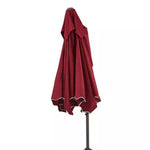 Outdoor Sunshade Courtyard Umbrella Large Security Guard Box Umbrella Wrench Umbrella 2.2m Square Wine Red With Marble Base