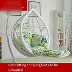 Hanging Basket Rattan Chair Hanging Chair Swing Cradle Chair Hanging Orchid Drop Chair Balcony Indoor Hammock Single Double Adult Single White Rattan