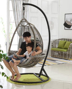 Double Basket Rattan Chair Hanging Chair Household Hammock Indoor Bird's Nest Balcony Swing Courtyard Outdoor Net Red Cradle Chair Double Single Pole