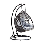 Double Basket Rattan Chair Hanging Chair Household Hammock Indoor Bird's Nest Balcony Swing Courtyard Outdoor Net Red Cradle Chair Double Single Pole