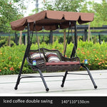 Outdoor Swing Hanging Chair Iron Rocking Chair Garden Iron Outdoor Balcony Courtyard Rattan Herringbone Three Person Swing Part Of The Free Cushion