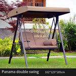 Outdoor Swing Hanging Chair Iron Rocking Chair Garden Iron Outdoor Balcony Courtyard Rattan Herringbone Three Person Swing Part Of The Free Cushion