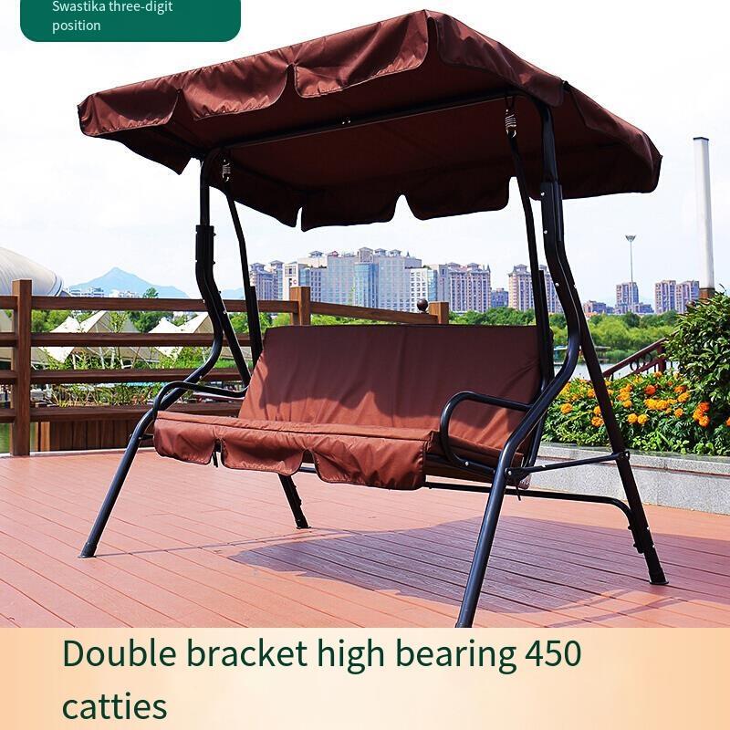 Balcony Hanging Chair Hanging Basket Courtyard Cradle Chair Rattan Chair Double Three Person Indoor Ten Thousand Character Three Person Swing