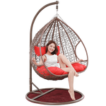 Rattan Chair Rocking Chair Double Cradle Rattan Chair Rocking Chair Family Hammock Indoor Leisure Balcony Swing Lazy Bird's Nest Drop Chair Rocking Chair Single White Flagship