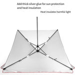 Outdoor Sunshade Courtyard Sunshade Big Umbrella Stall Commercial Large Square Umbrella Anti Pinch Hand Blue 2.0 * 2.0 M