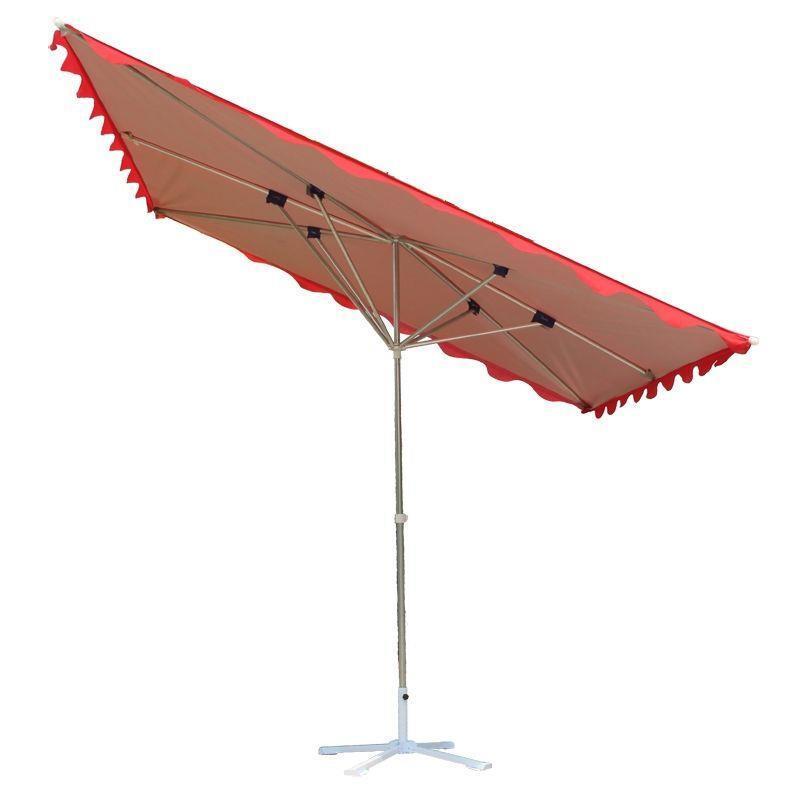 Big Umbrellas Outdoor Stalls Retractable Folding Umbrellas Rainproof 3 Meters Against The Wall Slope 2 Meters Blue Inclined Umbrellas 6 Bone Blue