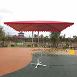 Large Outdoor Stall Folding Sunshade Stall Umbrella Rainproof Sunscreen Shop Inclined Thickened Umbrella Dark Green Inclined Umbrella 4x3 M