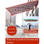 New Large Outdoor Sunshade Inclined  Canopy Stall Umbrella Rainproof Folding Square Thickened Umbrella Four Bones 2 × 1.5 M