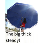 Large Outdoor Commercial Stall Umbrella Advertising Umbrella Folding Round Umbrella 2.1 M Blue + Thickened Silver Glue