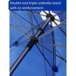 Large Outdoor Stall Umbrella Commercial Courtyard Umbrella Round Umbrella Thickened 2.6 M Double Bone Double-layer Color