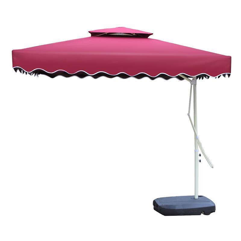 Outdoor Sunshade Umbrella Courtyard Umbrella Dual Purpose Stall Commercial Black Gum Balcony Fishing Outdoor Beach Umbrella Water Tank