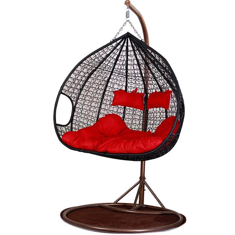 Indoor Hanging Chair Rattan Chair Swing Outdoor Rocking Chair Household Lazy Hammock Leisure Rocking Chair Single Basket Without Pole Base