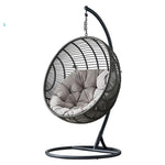 Hanging Chair Hanging Basket Cradle Swing Rocking Chair Outdoor Rattan Chair Household Lazy Net Red Bird's Nest Hanging Chair Dark Gray