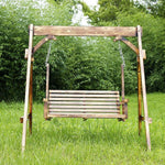 Outdoor Solid Wood Swing Rocking Chair Hanging Chair Double Balcony Courtyard Park Leisure
