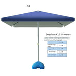 Outdoor Sunshade Umbrella Outdoor Stall Square Sunshade Umbrella Large Courtyard Umbrella Commercial Umbrella Sunscreen Umbrella Dark Blue 2 * 2 M