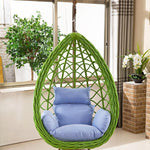 Outdoor Balcony Hanging Chair Swing Single Person Hanging Basket Rattan Chair Indoor Bird's Nest Hammock Lazy Cradle Chair Bird's Nest Chair Green