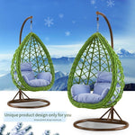 Outdoor Balcony Hanging Chair Swing Single Person Hanging Basket Rattan Chair Indoor Bird's Nest Hammock Lazy Cradle Chair Bird's Nest Chair Green