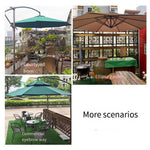 Outdoor Sunshade Courtyard Umbrella Open-air Stall Outdoor Balcony Garden Umbrella Roman Umbrella Diameter 3 M Iron Single Top Wine Red