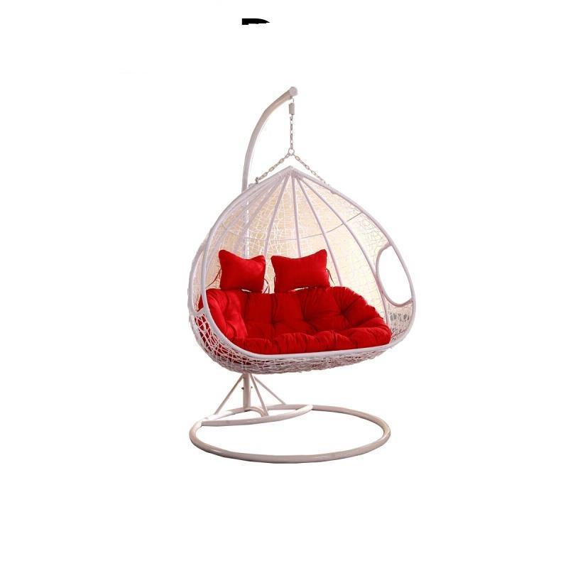 Household Basket Rattan Chair Indoor Cradle Chair Single Double Hammock Bird's Nest Hanging Orchid Rocking Chair Lazy Hanging Chair Single White