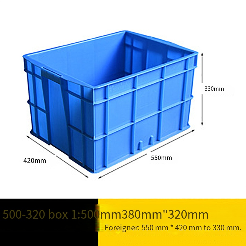 Plastic Turnover Box Inner Diameter 500 * 380 * 320 mm Outer Diameter 550 * 420 * 330 mm Thickness 2 mm