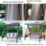 Outdoor Swing Chair Courtyard Double Hanging Chair Household Balcony Solar Iron Cast Aluminum Swing Upgrade Double Solar Swing