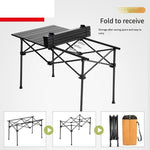 Outdoor Folding Table And Chair Set Portable Picnic Camping Stall Table Ethnic Style Small Table Five Piece Set