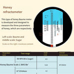 Honey Concentration Meter Sugar Content Detector Water Content Measurement Refractometer Wave Temperature Compensation Type Concentration Refractometer (accurate)