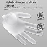 Disposable Gloves PVC Latex Rubber Gloves Wear Protection Disinfection Inspection Transparent 100 Disposable PVC Gloves 100 [Transparent]