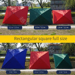 Outdoor Sun Umbrella Sunshade Umbrella Large Umbrella Square Rectangular Stall Umbrella Mibaolan (2.2m × 2.8m) With Base