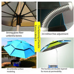 Large Fishing Umbrella 2.6m 2.4 Universal Rain Proof Sunscreen Outdoor Fishing Umbrella Folding Thickened Blue Double-layer Reinforced Buckle Frame Black Glue Sunscreen