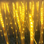 Led Light-emitting Wheat Ear Lamp Rainproof Simulation Rice Ear Lamp Outdoor Square Park Lawn Scenery Tourist Attraction Decoration Golden Wheat