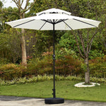 Outdoor Sunshade Umbrella Bar Cafe Leisure Furniture With Umbrella 15kg Cement Frog Base