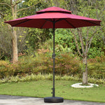 Outdoor Sunshade Umbrella Bar Cafe Leisure Furniture With Umbrella 15kg Cement Frog Base