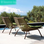Nordic Outdoor Waterproof Sunscreen Rocking Chair Outdoor Garden Courtyard Rattan Chair Sofa Living Room Home Afternoon Tea Lazy Leisure Chair