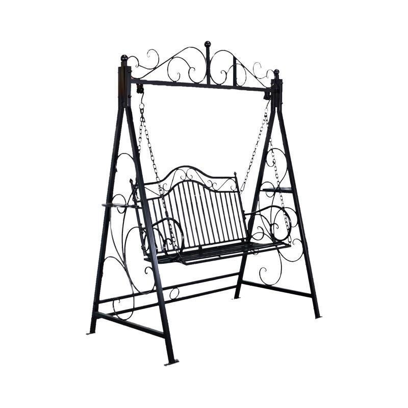 Outdoor Swing Iron Balcony Bassinet Chair Hanging Chair Swing Chair White Double Seat Swing (excluding Ceiling)