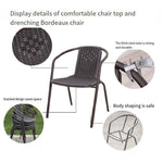 Courtyard Waterproof Sunscreen With Sunshade Balcony Combination Folding Furniture Garden Outdoor 80cm Water Pattern Assembly Round Table And 2 Chairs