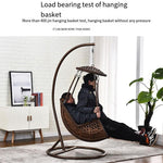 Hanging Chair Hanging Basket Rattan Chair Swing Courtyard Lazy Leisure Modern Simple Bassinet Chair Brown