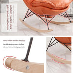 Rocking Chair Balcony Rocking Chair Small Family Lazy Sofa Lounge Chair Leisure Chair Net Red Snail Chair Orange With Pedal