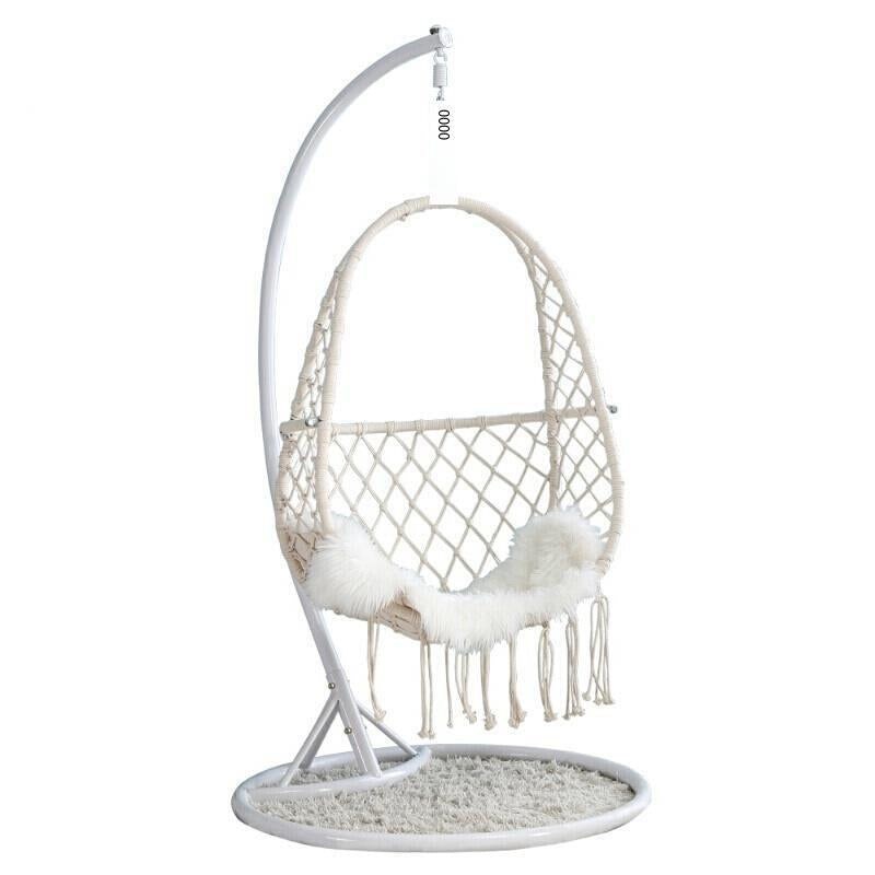 Hanging Chair Hanging Basket Rattan Chair Balcony Hanging Orchid Chair Hammock Bassinet Chair A Beige Single