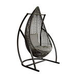 Outdoor Swing Villa Courtyard Outdoor Rocking Chair Solar Aluminum Swing Hanging Rattan Swing (sunscreen Waterproof Cloth Top)