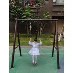 Outdoor Swing Kindergarten Outdoor Swing Single Person Community Household Courtyard Large Amusement Equipment Milky White Climbing