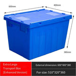 Plastic Box Warehouse Storage Box Turnover Basket Inclined Mouth Plug-in Turnover Box Blue