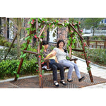 Courtyard Solid Wood Swing Chair Wooden Hanging Chair Anti-corrosion Wood Carbonized Wood Chair Large Without Flowers And Rattan