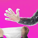 100 / Pack White Long Arm Gloves Disposable Gloves