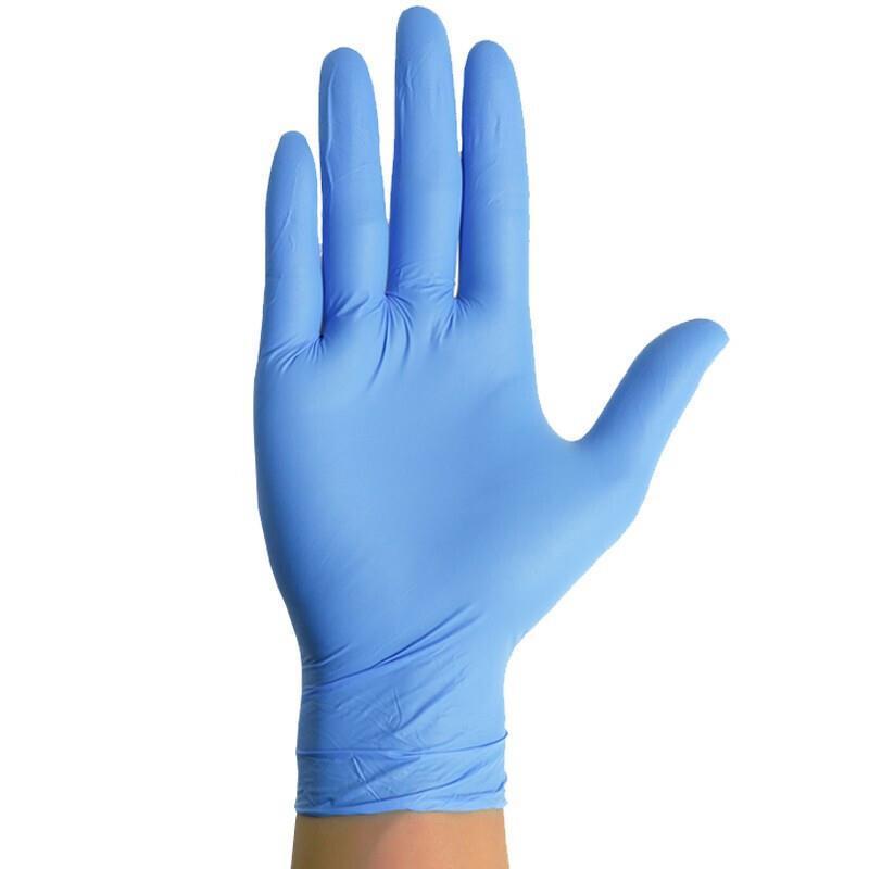 Domestic Powder Free Disposable Gloves Blue Restricted Nitrile Gloves M 100 / Box