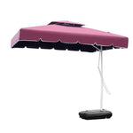 Outdoor Umbrella Courtyard Umbrella Stall Umbrella Security Umbrella Sun Umbrella 2.2m Sunshade (wine Red)